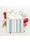 Decovetro Cam Kesme Tahtası ve Sunumluk Flower & Stripes Desenli 40 x 30 cm