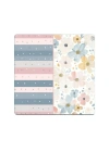 Decovetro Cam Kesme Tahtası ve Sunumluk Kare Flower & Stripes Desenli 30 x 30 cm