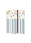 Decovetro Cam Kahve Sofra Sunum Tablası 2li Set Flower & Stripes Desenli 30 x 15 cm