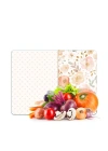 Decovetro Cam Kesme Tahtası ve Sunumluk Flower & Points Desenli 20 x 30 cm