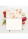 Decovetro Cam Kesme Tahtası ve Sunumluk Flower & Points Desenli 20 x 30 cm