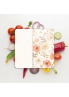 Decovetro Cam Kesme Tahtası ve Sunumluk Kare Flower & Points Desenli 30 x 30 cm