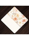 Decovetro Cam Kesme Tahtası ve Sunumluk Kare Flower & Points Desenli 30 x 30 cm