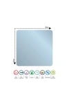 Decovetro Cam Kesme Tahtası ve Sunumluk Kare Flower & Points Desenli 30 x 30 cm