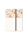 Decovetro Cam Kahve Sofra Sunum Tablası 2li Set Flower & Points Desenli 30 x 15 cm
