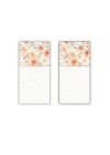 Decovetro Cam Kahve Sofra Sunum Tablası 2li Set Flower & Points Desenli 30 x 15 cm