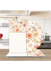 Decovetro Cam Sunum Servis Tabağı 3lü Karma Set Flower & Points Desenli