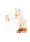 Decovetro Cam Sunum Servis Tabağı 3lü Karma Set Flower & Points Desenli