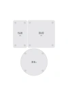 Decovetro Cam Sunum Servis Tabağı 3lü Karma Set Flower & Points Desenli