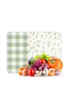 Decovetro Cam Kesme Tahtası ve Sunumluk Minimal Flower & Buffalo Desenli 20 x 30 cm