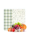 Decovetro Cam Kesme Tahtası ve Sunumluk Kare Minimal Flower & Buffalo Desenli 30 x 30 cm