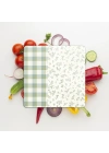 Decovetro Cam Kesme Tahtası ve Sunumluk Kare Minimal Flower & Buffalo Desenli 30 x 30 cm