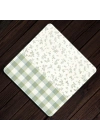 Decovetro Cam Kesme Tahtası ve Sunumluk Kare Minimal Flower & Buffalo Desenli 30 x 30 cm