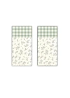Decovetro Cam Kahve Sofra Sunum Tablası 2li Set Minimal Flower & Buffalo Desenli 30 x 15 cm