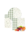 Decovetro Cam Sunum Servis Tabağı 3lü Karma Set Minimal Flower & Buffalo Desenli