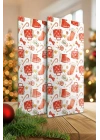 Decovetro Cam Kahve Sofra Sunum Tablası 2li Set Christmas Yılbaşı Desenli 30 x 15 cm