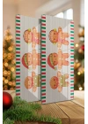 Decovetro Cam Kahve Sofra Sunum Tablası 2li Set Gingerbread Yeniyıl Kurabiye Desenli 30 x 15 cm