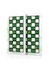 Decovetro Cam Kahve Sofra Sunum Tablası 2li Set MacKenzie Green White 30 x 15 cm