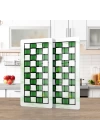 Decovetro Cam Kahve Sofra Sunum Tablası 2li Set MacKenzie Green White 30 x 15 cm