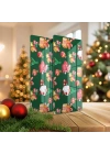 Decovetro Cam Kahve Sofra Sunum Tablası 2li Set Noel Yılbaşı Desenli 30 x 15 cm