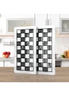 Decovetro Cam Kahve Sofra Sunum Tablası 2li Set MacKenzie Black White 30 x 15 cm