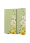 Decovetro Cam Kahve Sofra Sunum Tablası 2li Set Vintage Daisy 30 x 15 cm