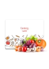 Decovetro Cam Kesme Tahtası ve Sunumluk Cooking Love Desenli 20x30 Cm