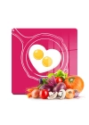 Decovetro Cam Kesme Tahtası ve Sunumluk Kare Aşk Yumurtası Desenli 30x30 Cm