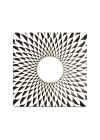 Decovetro Cam Kesme Tahtası ve Sunumluk Kare Siyah Beyaz Ayna Görünümü Desenli 30x30 cm