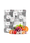 Decovetro Cam Kesme Tahtası ve Sunumluk Kare Kity Cat Desenli 30x30 Cm