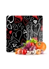 Decovetro Cam Kesme Tahtası ve Sunumluk Kare Love Desenli 30x30 Cm