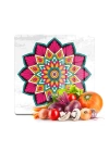 Decovetro Cam Kesme Tahtası ve Sunumluk Kare Mandala 6 Desenli 30x30 Cm