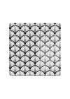 Decovetro Cam Kesme Tahtası ve Sunumluk Kare Siyah Beyaz Geometrik Desenli 30x30 Cm