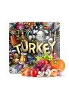 Decovetro Cam Kesme Tahtası ve Sunumluk Kare Turkey Desenli 30x30 Cm