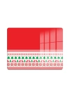 Decovetro Cam Kesme Tahtası Kırmızı Ekose Dokuma Yılbaşı Desenli 20x30 cm