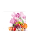 Decovetro Cam Kesme Tahtası ve Sunumluk Lale Çiçekleri Desenli 20x30 Cm