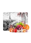 Decovetro Cam Kesme Tahtası ve Sunumluk Love Paris Deseni 20x30 Cm