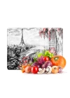 Decovetro Cam Kesme Tahtası ve Sunumluk Love Paris Deseni 30x40 Cm