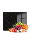 Decovetro Cam Kesme Tahtası ve Sunumluk Siyah Granit Desenli 30x40 Cm