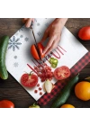 Decovetro Cam Kesme Tahtası ve Sunumluk Kare Christmas Winter Yılbaşı Desenli 30 x 30 cm