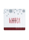 Decovetro Cam Kesme Tahtası ve Sunumluk Kare Christmas Winter Yılbaşı Desenli 30 x 30 cm