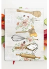 Decovetro Cam Kesme Tahtası ve Sunumluk Kitchenware Desenli 20 x 30 cm
