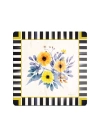 Decovetro Cam Kesme Tahtası ve Sunumluk Kare MacKenzie Vintage Flower 30x30 cm