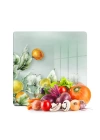 Decovetro Cam Kesme Tahtası ve Sunumluk Kare Vintage Fruit 30x30 cm