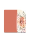 Decovetro Cam Kesme Tahtası ve Sunumluk Kare Vintage Orange Rose 30x30 cm