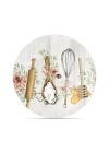 Decovetro Cam Kesme Tahtası ve Sunumluk Yuvarlak Kitchenware Desenli 30 x 30 cm