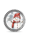 Decovetro Cam Kesme Tahtası ve Sunumluk Yuvarlak Winter Yılbaşı Desenli 30 x 30 cm