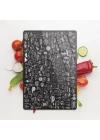 Decovetro Cam Kesme Tahtası ve Sunumluk Yiyecek İçecek Desenli 20x30 Cm
