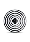 Decovetro Cam Kesme Tahtası ve Sunumluk Yuvarlak Siyah Beyaz Mermer Desenli 30x30 cm