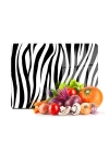 Decovetro Cam Kesme Tahtası ve Sunumluk Zebra Desenli 30x40 Cm